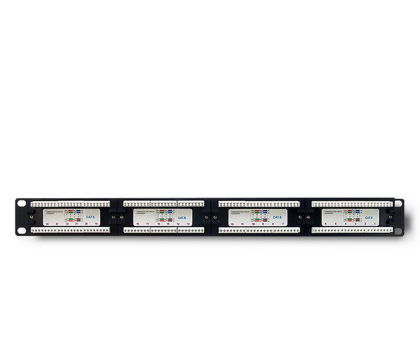 Akcesorium do szafy RACK QOLTEC Patch panel RACK | 24 porty | kat.6 UTP | Czarny 54474